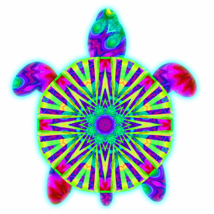 Colorful Sea Turtle Photo Sculpture