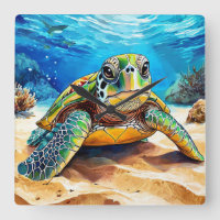 Colorful Sea Turtle