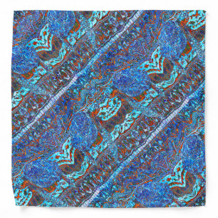 Colorful Sea Turtle Wave Patterned Bandana