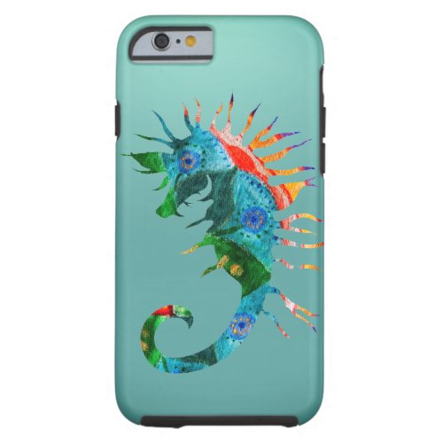 Colorful Seahorse Art  iPhone 66s Tough Tough iPhone 6 Case