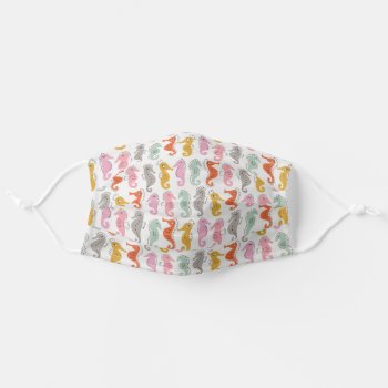 Colorful Seahorse Face Mask by Dmargie1029 at Zazzle