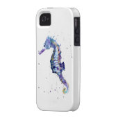 Colorful Seahorse iPhone 4/4S Case (Back Left)