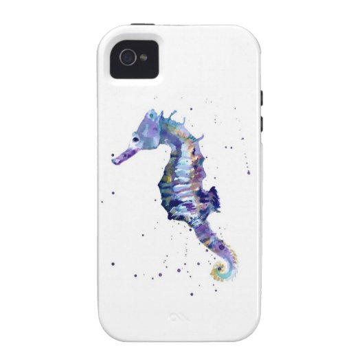 Colorful Seahorse iPhone 4/4S Case (Back)