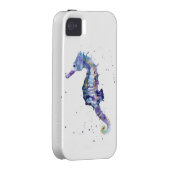 Colorful Seahorse iPhone 4/4S Case (Back/Right)