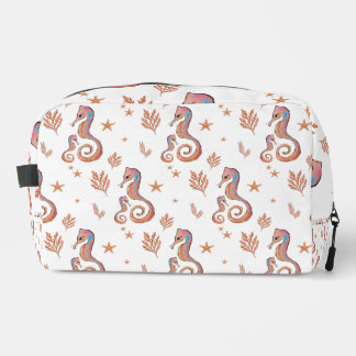 Colorful Seahorse Ocean Pattern Dopp Kit