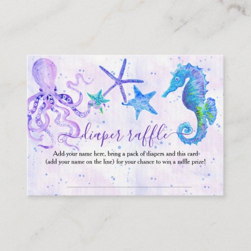 Colorful Seahorse Octopus Starfish Seaside Baby Business Card