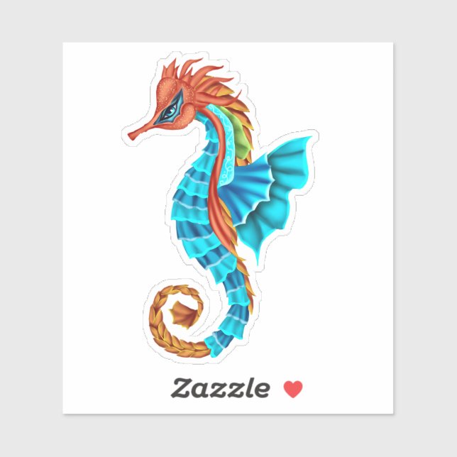 Colorful Seahorse Sticker (Sheet)