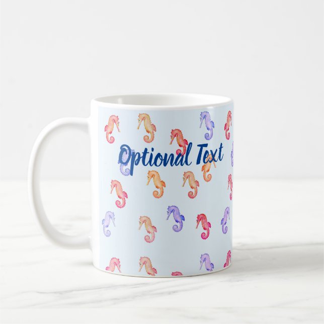 Colorful Seahorses Pattern   Coffee Mug (Left)