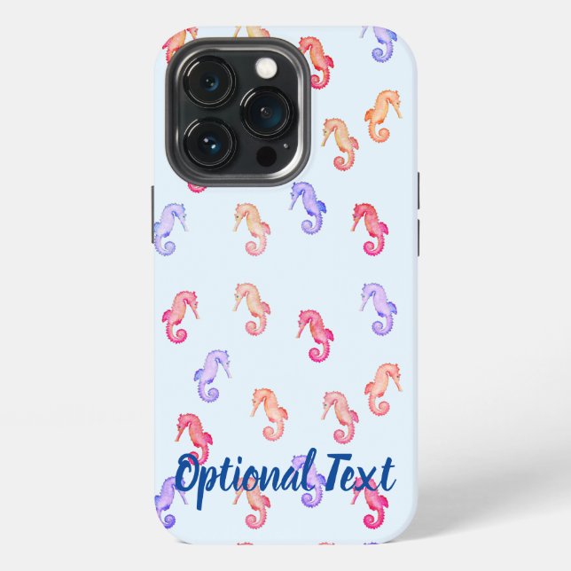 Colorful Seahorses Pattern  Iphone Case (Back)