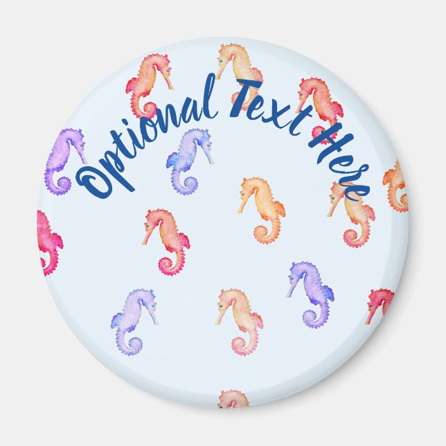 Colorful Seahorses Pattern  Magnet (Front)