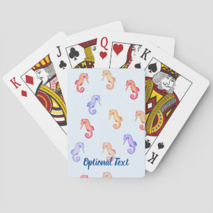 Colorful Seahorses Pattern Poker Cards