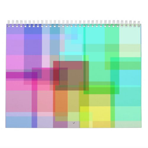 Colorful seamless abstract art pattern calendar