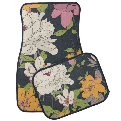 Colorful seamless floral pattern background car floor mat