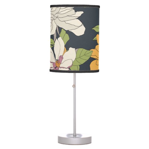 Colorful seamless floral pattern background table lamp