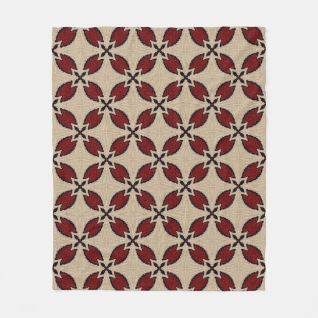 Colorful seamless geometric tile pattern abstract, fleece blanket (Front)