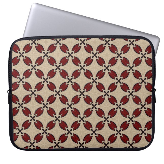 Colorful seamless geometric tile pattern abstract, laptop sleeve (Front)