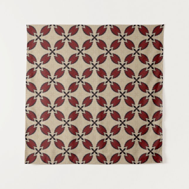 Colorful seamless geometric tile pattern abstract, tapestry (Front)