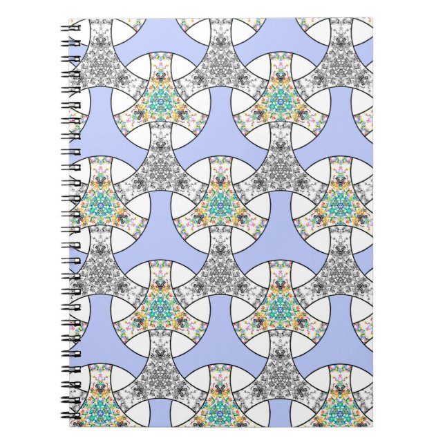 Colorful seamless mosaic interlacing stripes patte notebook (Front)