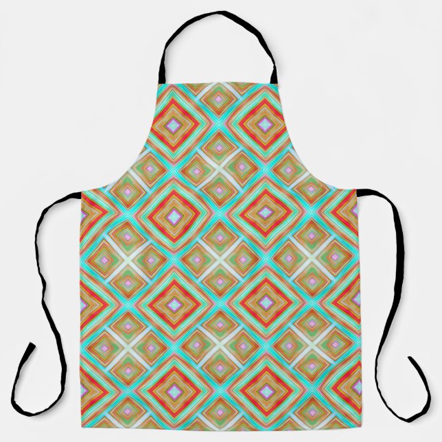 Colorful seamless pattern backgroundabstract, art, apron (Front)