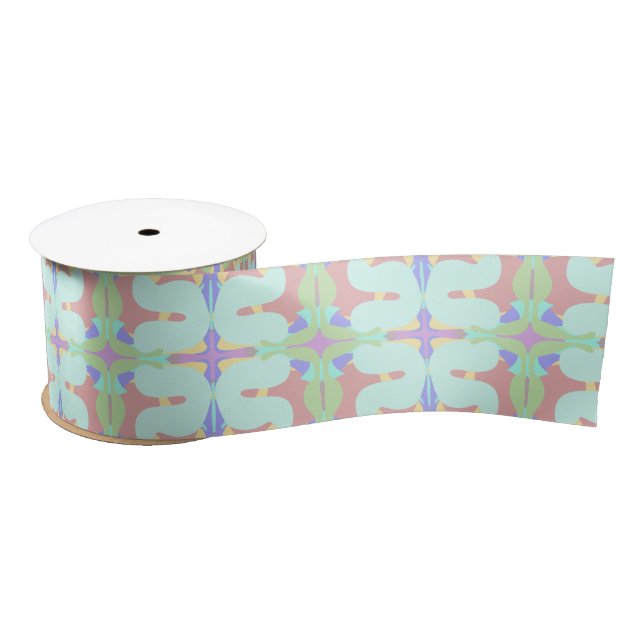 Colorful Seamless Pattern for gift Satin Ribbon (Spool)