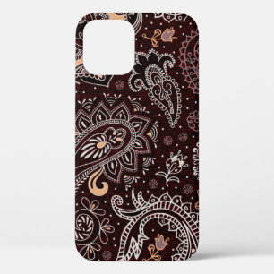 Colorful seamless pattern in paisley style. Vintag iPhone 12 Case