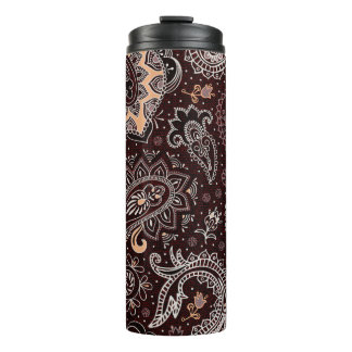 Colorful seamless pattern in paisley style. Vintag Thermal Tumbler