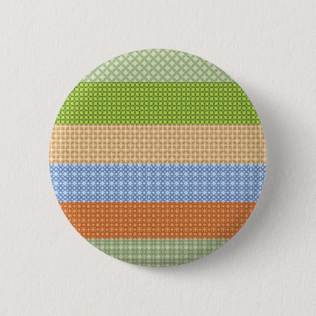 colorful seamless pattern mosaic, yellow, green... pinback button (Front)
