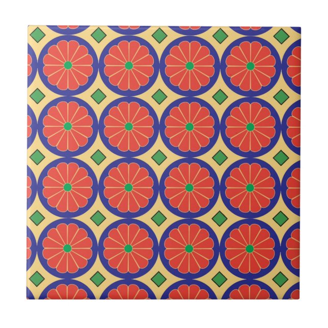 colorful seamless pattern string ceramic tile (Front)