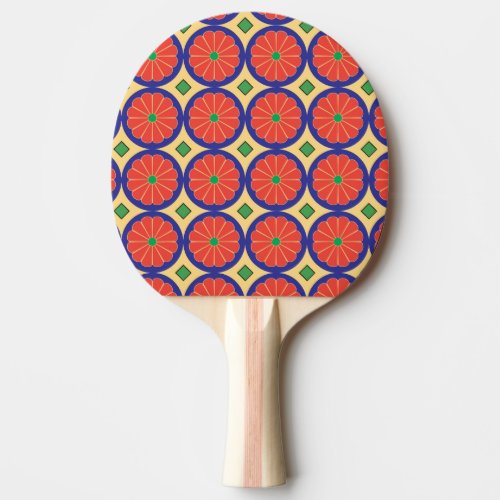colorful seamless pattern string ping pong paddle