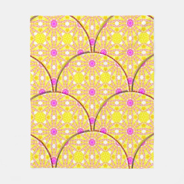 Colorful seamless textured pattern tilesabstract,  fleece blanket (Front)