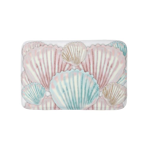 Colorful Seashell Cluster Bath Mat