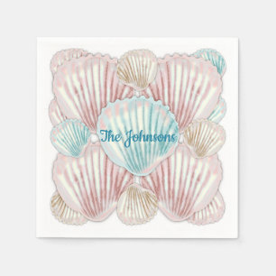 Colorful Seashell Cluster Napkins