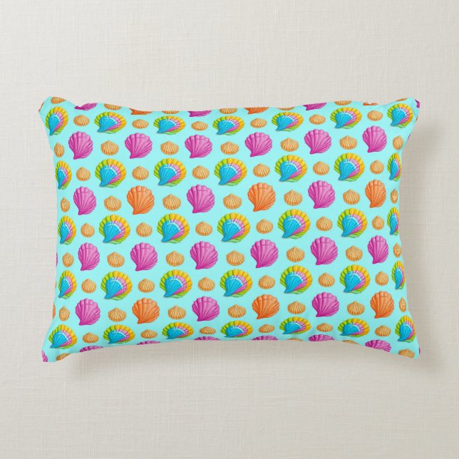 Colorful Seashells  Accent Pillow (Front)