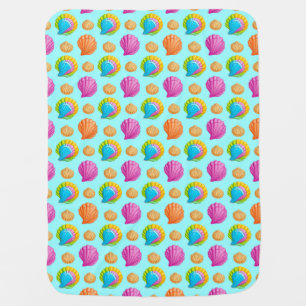 Colorful Seashells Baby Blanket