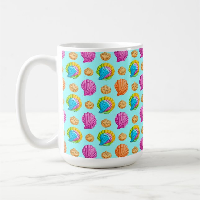 Colorful Seashells  Coffee Mug (Left)