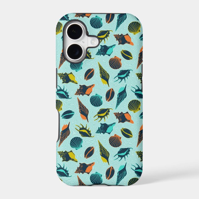 Colorful seashells iphone case (Back)