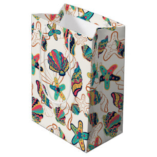 Colorful seashells medium gift bag