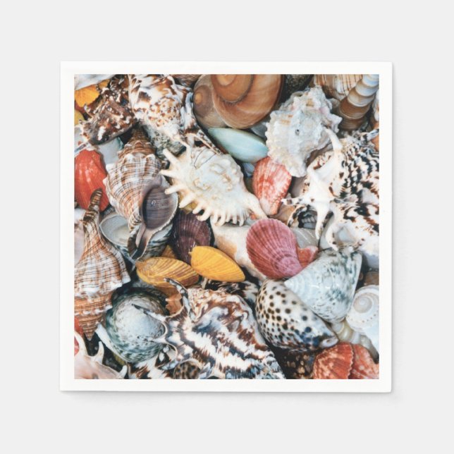 Colorful Seashells Napkins (Front)