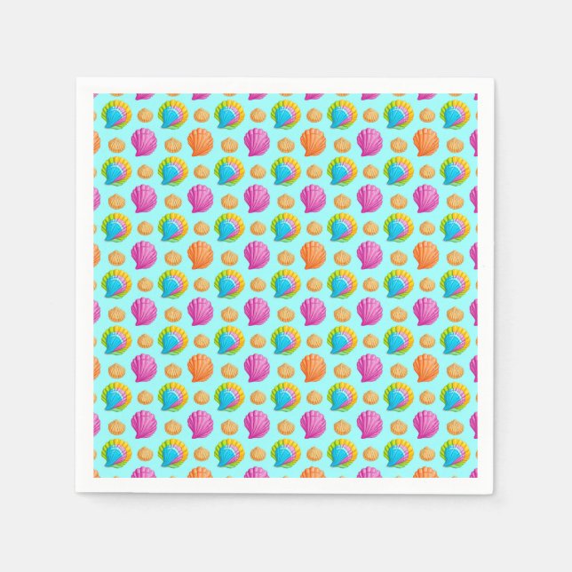 Colorful Seashells  Napkins (Front)