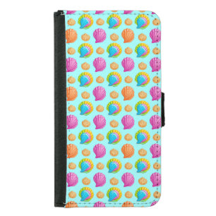 Colorful Seashells  Samsung Galaxy S5 Wallet Case