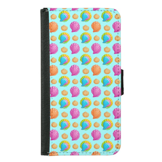 Colorful Seashells  Samsung Galaxy Wallet Case (Front)