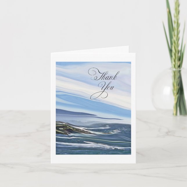 Colorful Seashore Abstract design Thank You Card (Front)