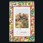 Colorful Seasonal Fruit Pattern Family Photo Calendar<br><div class="desc">This cute calendar features your photos with seasonal fruit patterns,  such as a strawberry,  cherry,  blueberry,  fig,  lemon,  plum,  orange,  peach, pear,  and apple. Personalize it for your needs. You can find matching products at my store.</div>