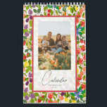 Colorful Seasonal Fruit Pattern Family Photo Calendar<br><div class="desc">This cute calendar features your photos with seasonal fruit patterns,  such as a strawberry,  cherry,  blueberry,  fig,  lemon,  plum,  orange,  peach, pear,  and apple. Personalize it for your needs. You can find matching products at my store.</div>