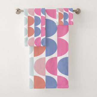 Colorful Semi Circle Abstract Geometric Pattern 