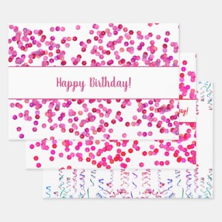 Colorful Sequins and Streamers Personalized