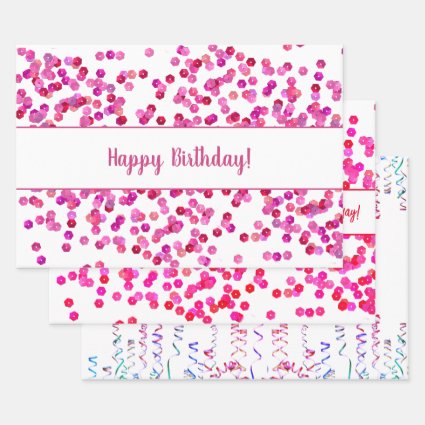 Colorful Sequins and Streamers Personalized