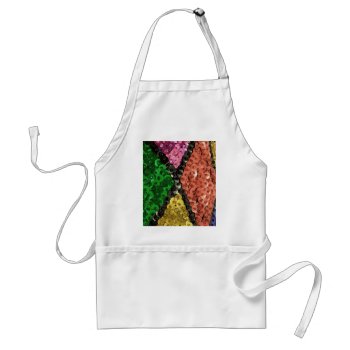 Colorful Sequins Bling Pattern Adult Apron by LeFlange at Zazzle