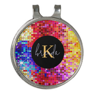  Colorful Sequins Disco Mirrors Look Golf Hat Clip