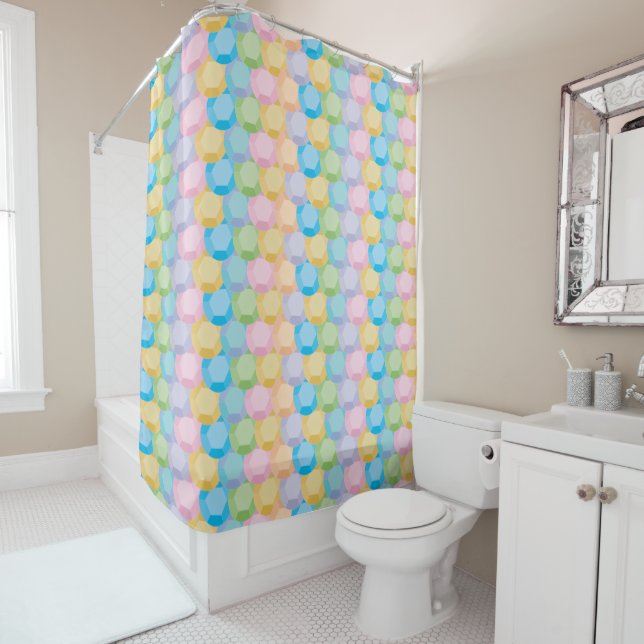 Colorful Sequins Shower Curtain (In Situ)
